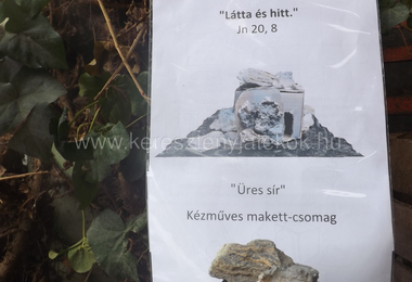 Üres sír (kézműves makett-csomag csomagolással)